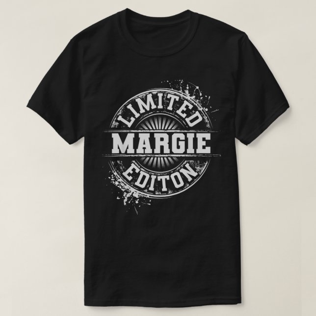 MARGIE Limited Edition Funny Personalized Name Gif T-Shirt (Design Front)