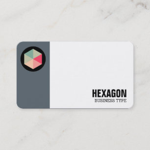 Margin Circle - Color Hexagon 04 - Blue Gray Business Card