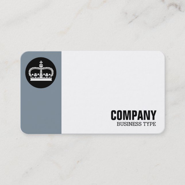 Margin Circle - Crown - Cool Gray 7e8f9c Business Card (Front)