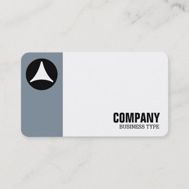 Margin Circle - Geometric - Cool Gray 7e8f9c Business Card (Front)