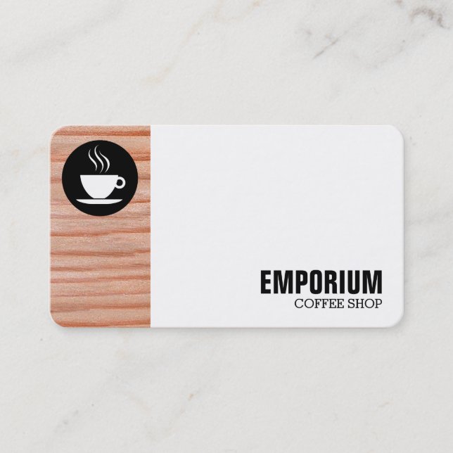 Margin Circle - Wood 01 Business Card (Front)