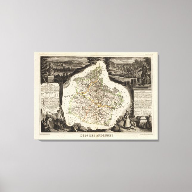 Margin illustrations canvas print (Front)