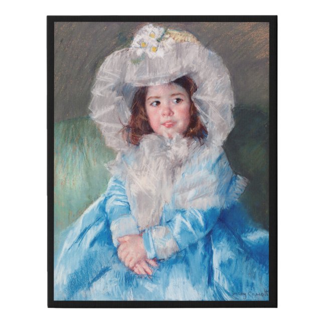 Margot in Blue, Mary Cassatt Faux Canvas Print (Front)