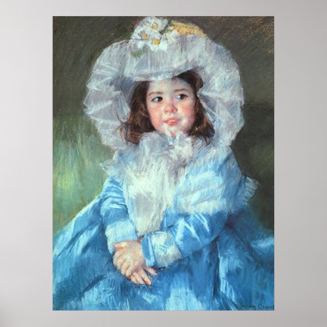 Margot in Blue, Mary Cassatt Poster (Front)