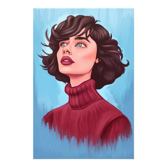 Margot Woman Painting Full Portrait Print (Front)