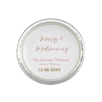 Margs and matrimony add name date bachelorette par ring