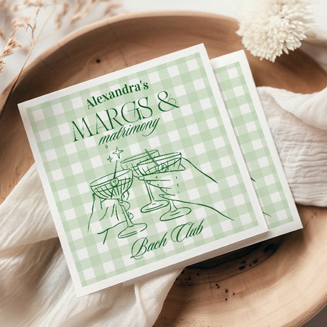 Margs And Matrimony Bachelorette Napkins (Creator Uploaded)