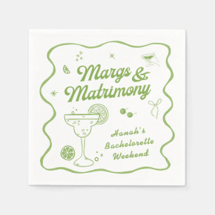 Margs and Matrimony Bachelorette Napkins