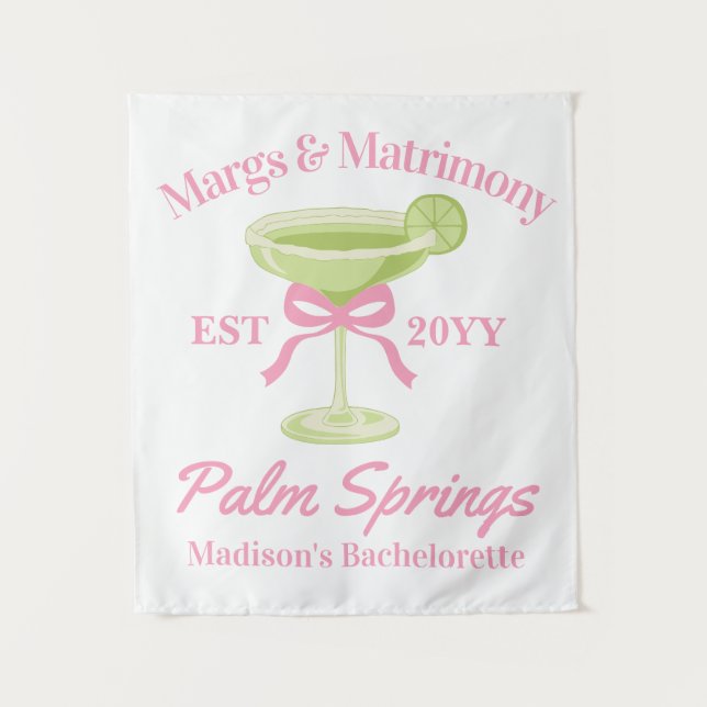 Margs and Matrimony Bachelorette Party Backdrop (Front)
