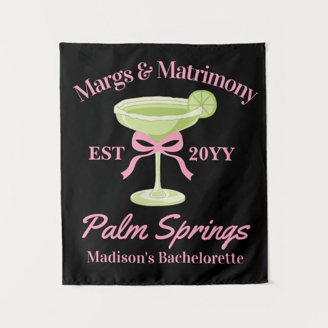 Margs and Matrimony Bachelorette Party Backdrop (Front)