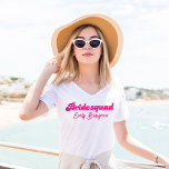 Margs and Matrimony bachelorette party Bridesmaid  T-Shirt<br><div class="desc">Gear up for the ultimate bachelorette bash with our Margs and Matrimony Bridesmaid T-Shirt – the perfect blend of style, comfort, and celebration.Featuring the iconic Margs and Matrimony logo with margarita glass and a lime slice, this T-shirt proudly declares your role in the bridal squad and sets the tone for...</div>