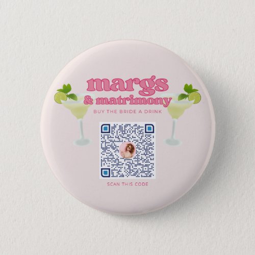 Margs and Matrimony Bachelorette Party QR Code Pin