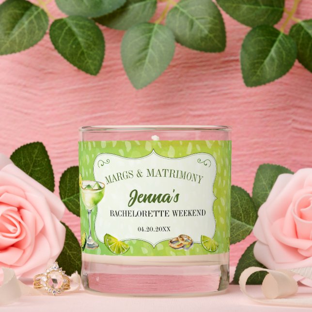 Margs and Matrimony Bachelorette Party  Scented Candle (Wedding)