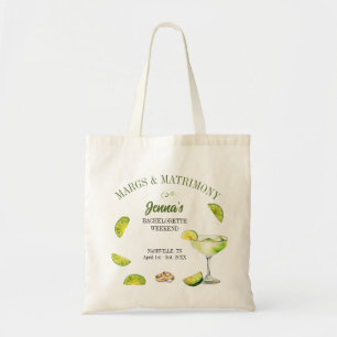 Margs and Matrimony Bachelorette Party Tote Bag