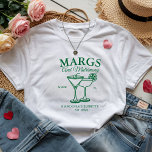 Margs and Matrimony  Beach Bachelorette party  T-Shirt<br><div class="desc">Margs and Matrimony" bachelorette shirt would be a lively and stylish way for the bridal party to celebrate the upcoming wedding while enjoying some delicious drinks and unforgettable moments together.</div>