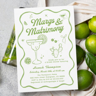 Margs and Matrimony Bridal Shower Invitation