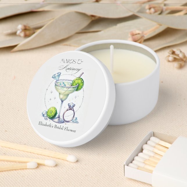 Margs and Matrimony Bridal Shower Mini Candle Favors (Insitu)