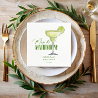 Margs and matrimony bridal shower monogrammed