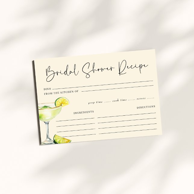 Margs and Matrimony Bridal Shower Recipe Enclosure Card (Creator Uploaded)