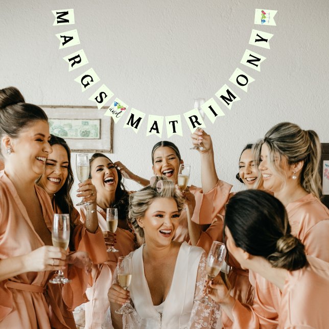 Margs and Matrimony Chic Margarita Trio Lime Green Bunting Flags (Creator Uploaded)