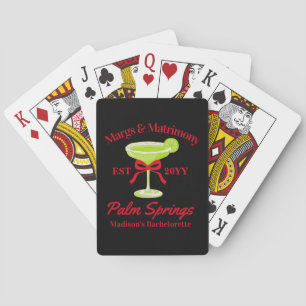Margs and Matrimony Margaritas Bachelorette Party Poker Cards