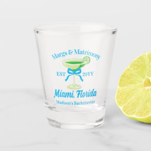 Margs and Matrimony Margaritas Bachelorette Party Shot Glass