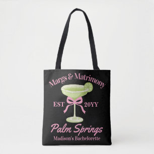 Margs and Matrimony Margaritas Bachelorette Party Tote Bag