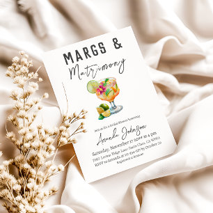 Margs and Matrimony Mexican Fiesta Bridal Shower Invitation