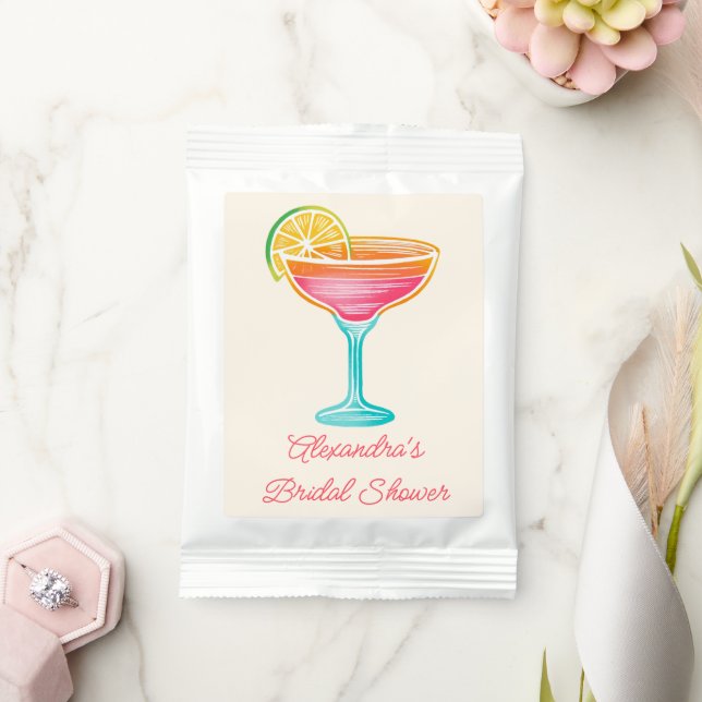 Margs and Matrimony Retro Cocktail Bridal Shower Margarita Drink Mix (Wedding)