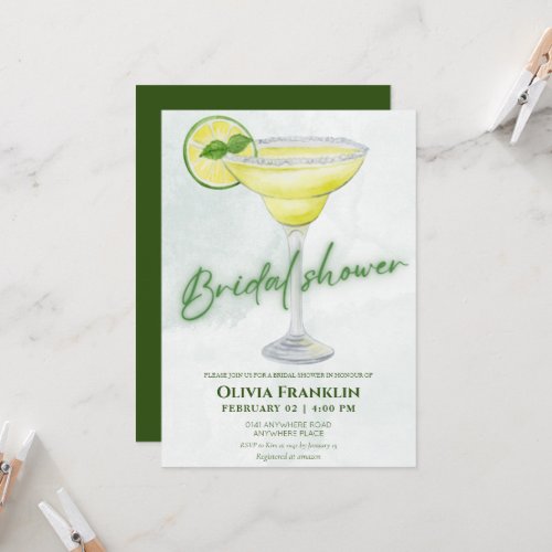 Margs and matrimony summer bridal shower  invitation