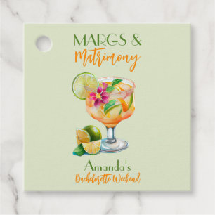 Margs and Matrimony Tequila & Fiesta Bachelorette Favor Tags