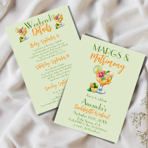 Margs and Matrimony Tequila & Fiesta Bachelorette Invitation