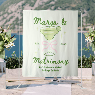 Margs & Matrimony Bachelorette Backdrop Whimsical