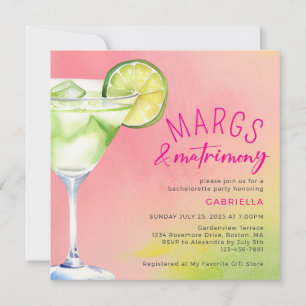 Margs & Matrimony Bachelorette Party Invitation