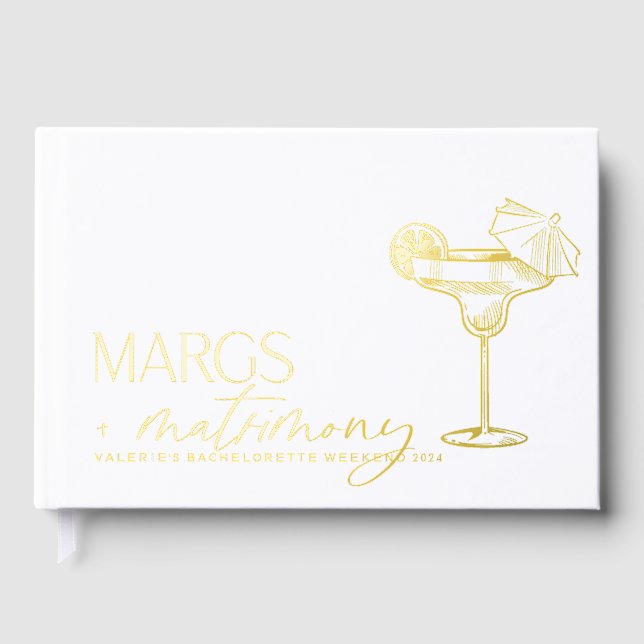 Margs & Matrimony Bachelorette Photo Guest Book (Front)