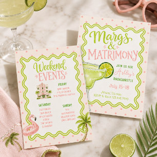 Margs & Matrimony Bachelorette   Tropical Girls  Invitation
