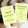 Margs & Matrimony Bachelorette Weekend Itinerary Invitation