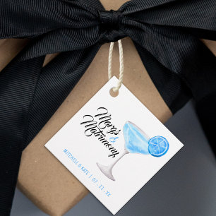 Margs & Matrimony Blue Margarita Bridal Shower Favor Tags