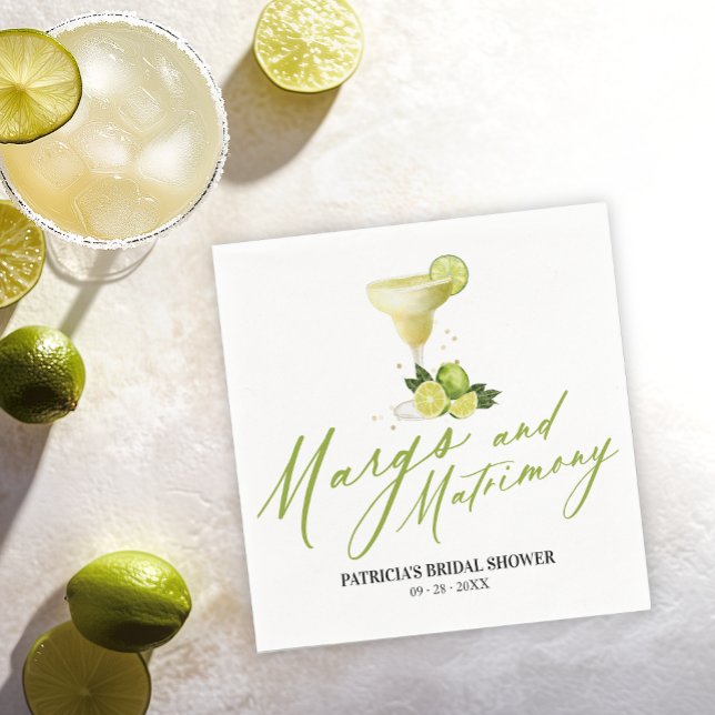 Margs & Matrimony Bridal Shower  Napkins (Creator Uploaded)