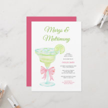Margs & Matrimony Bridal shower party Invitation
