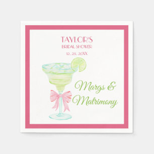 Margs & Matrimony Bridal shower party Invitation Napkins
