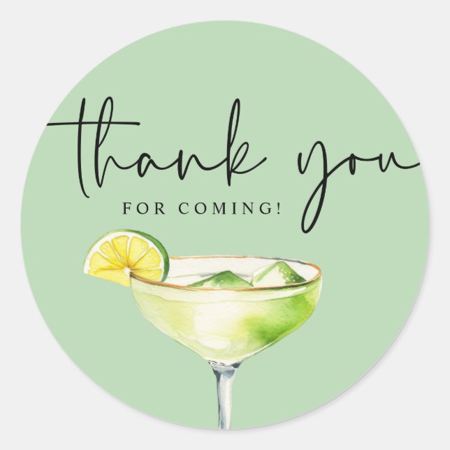 Margs Matrimony Bridal Shower Thank You for Coming Classic Round Sticker (Front)
