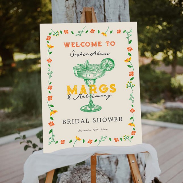 Margs & Matrimony Bridal Shower Welcome Sign (Creator Uploaded)