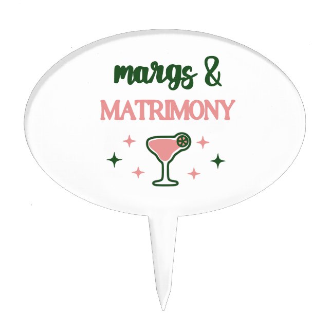 Margs & Matrimony Cake Topper (Front)