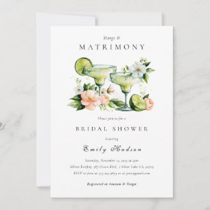 Margs & Matrimony Floral Bridal Shower Invitation