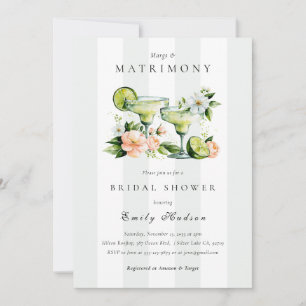 Margs & Matrimony Floral Bridal Shower Invitation