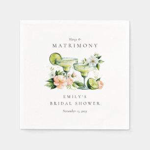 Margs & Matrimony Floral Bridal Shower Napkins