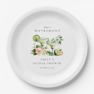 Margs & Matrimony Floral Bridal Shower Paper Plates