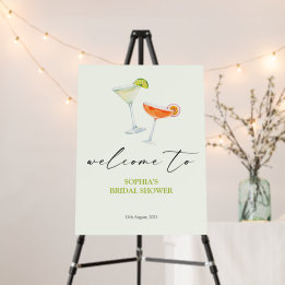 Margs & Matrimony Green Lime Bridal Shower Foam Board