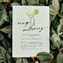 Margs & Matrimony Green Lime Bridal Shower Invitation